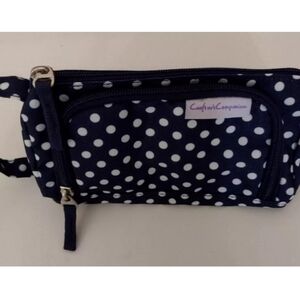 Crafter's Companion wristlet black, white polka dots NEW